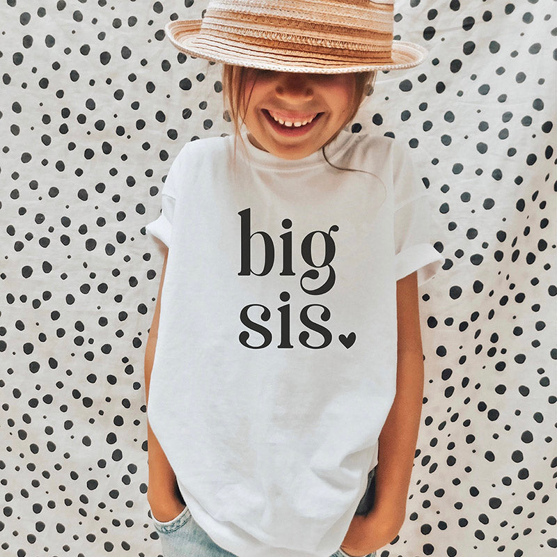 weißes Geschwister T-Shirt "Big Sis" (Design #1 by nillie)