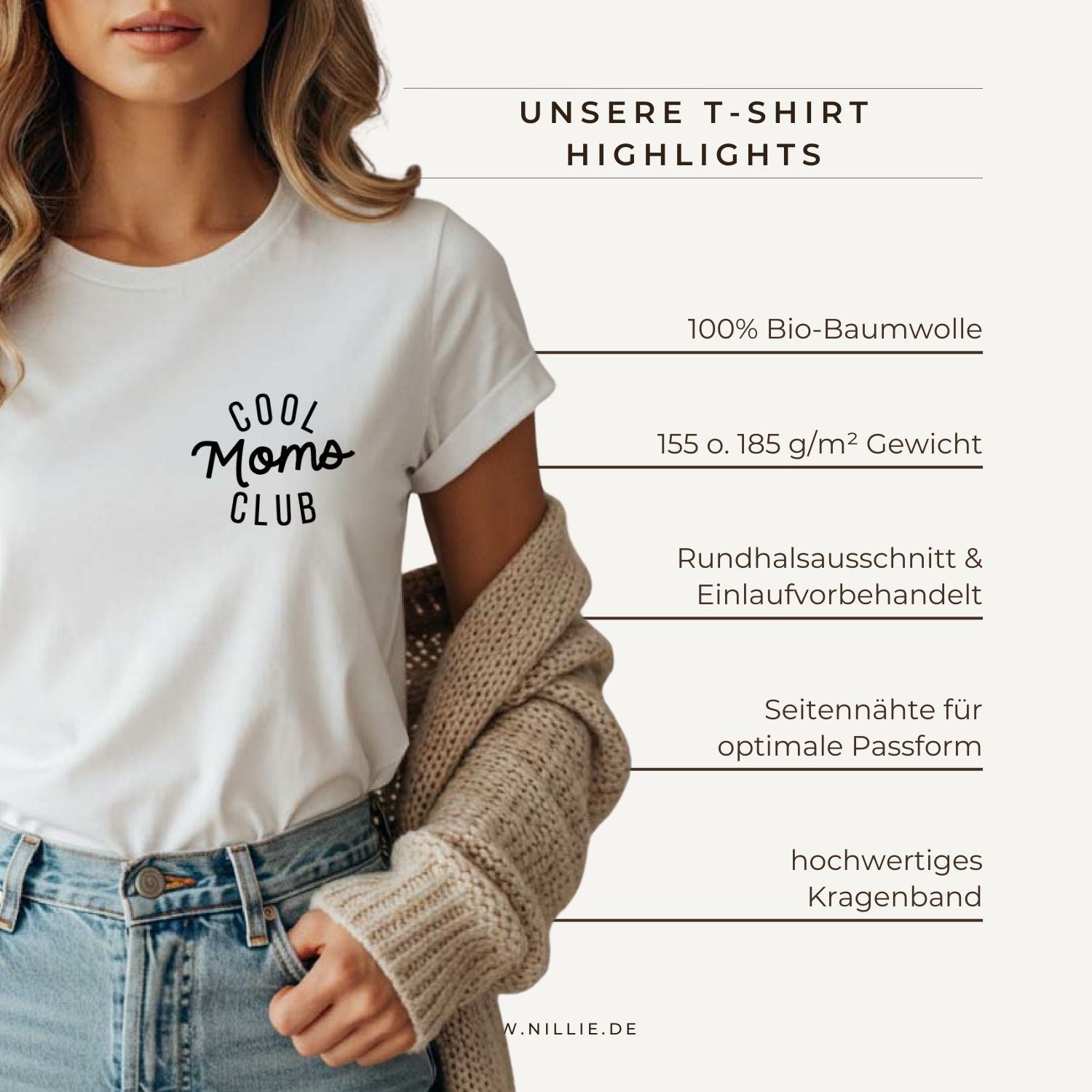 Grafik: Produkteigenschaften (Mama-Shirts)