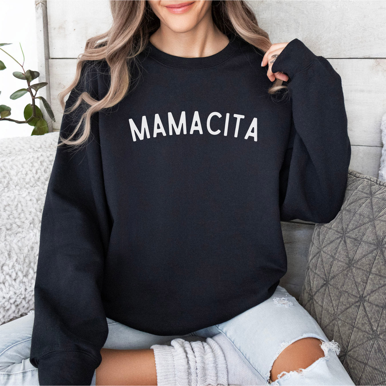 Mama-Sweater "MAMACITA" (schwarz), #Geschenk Muttertag