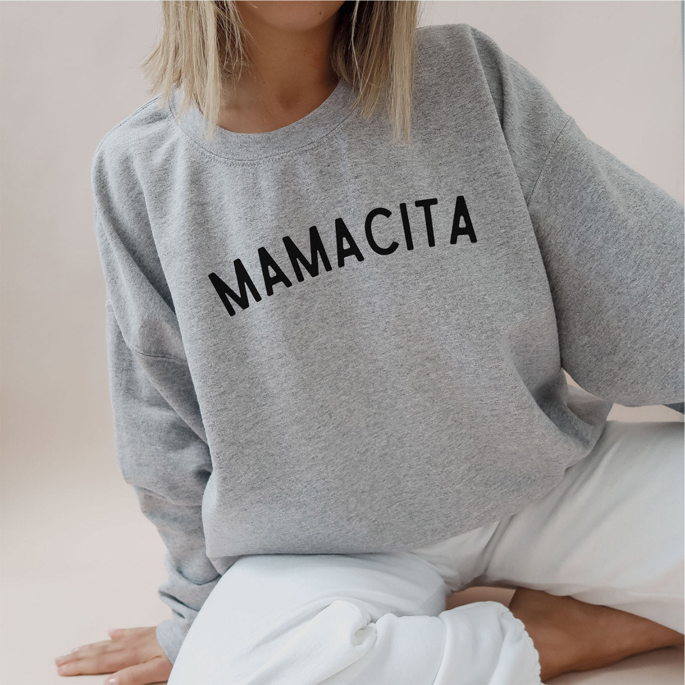 Mama-Sweater "MAMACITA" (grau), #Geschenk Muttertag