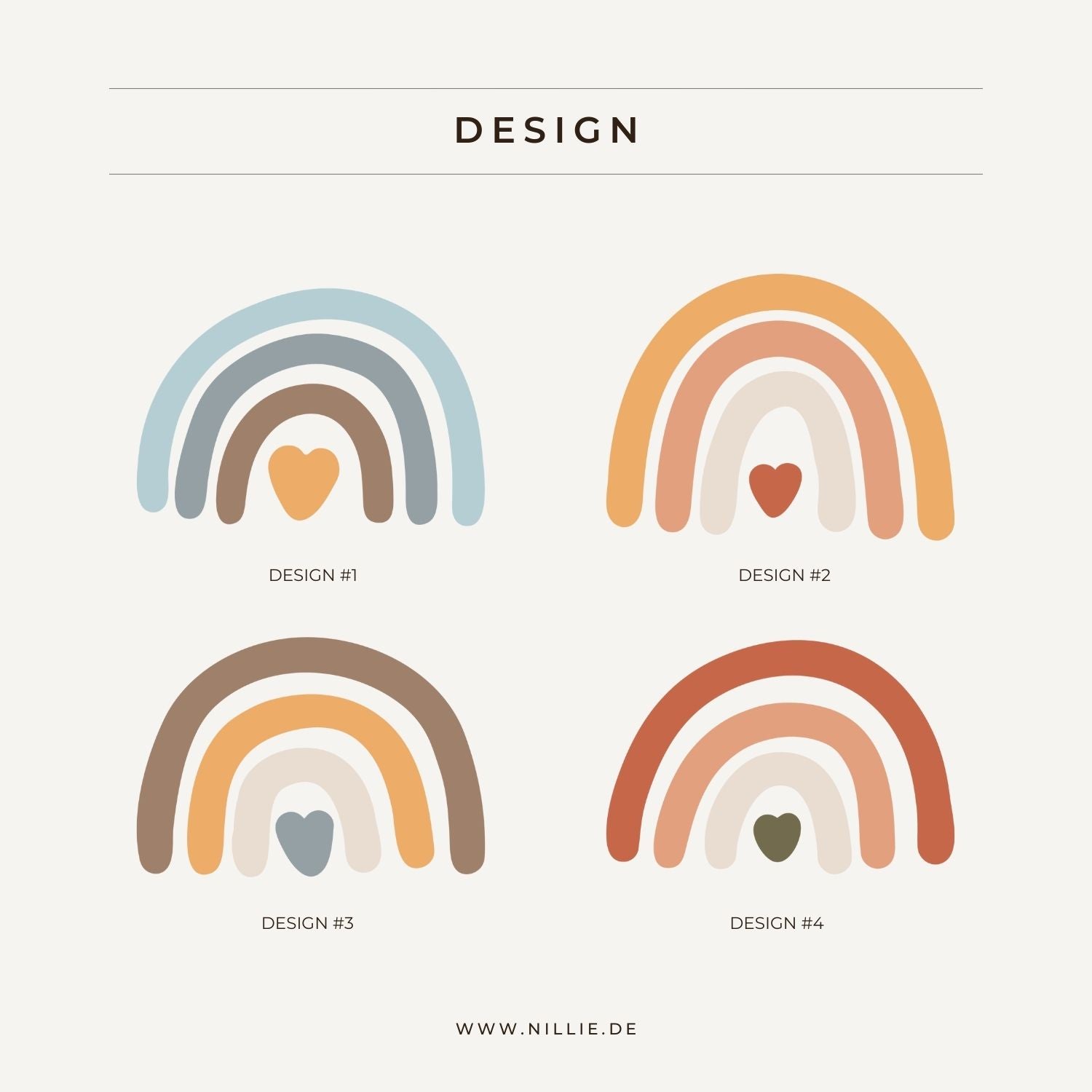 Grafik: Designauswahl Regenbogenfarben (für Kinderschürze Regenbogen #2)