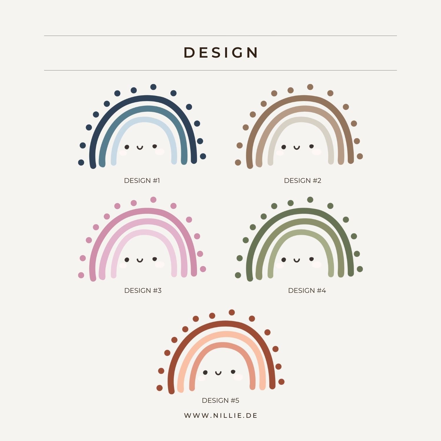 Grafik: Designauswahl Regenbogenfarben (für Kinderschürze Regenbogen #3)