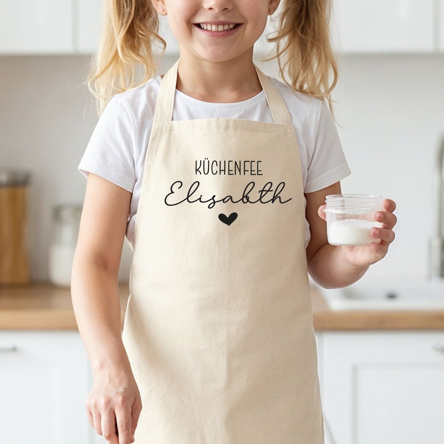 Kinderschürze für die Küche (zweizeilig personalisiert)