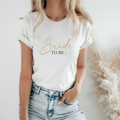 Braut-Shirt "Bride to be" für den JGA der Braut