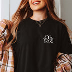 "Braut" T-Shirt "Oh Yes!" (schwarz)