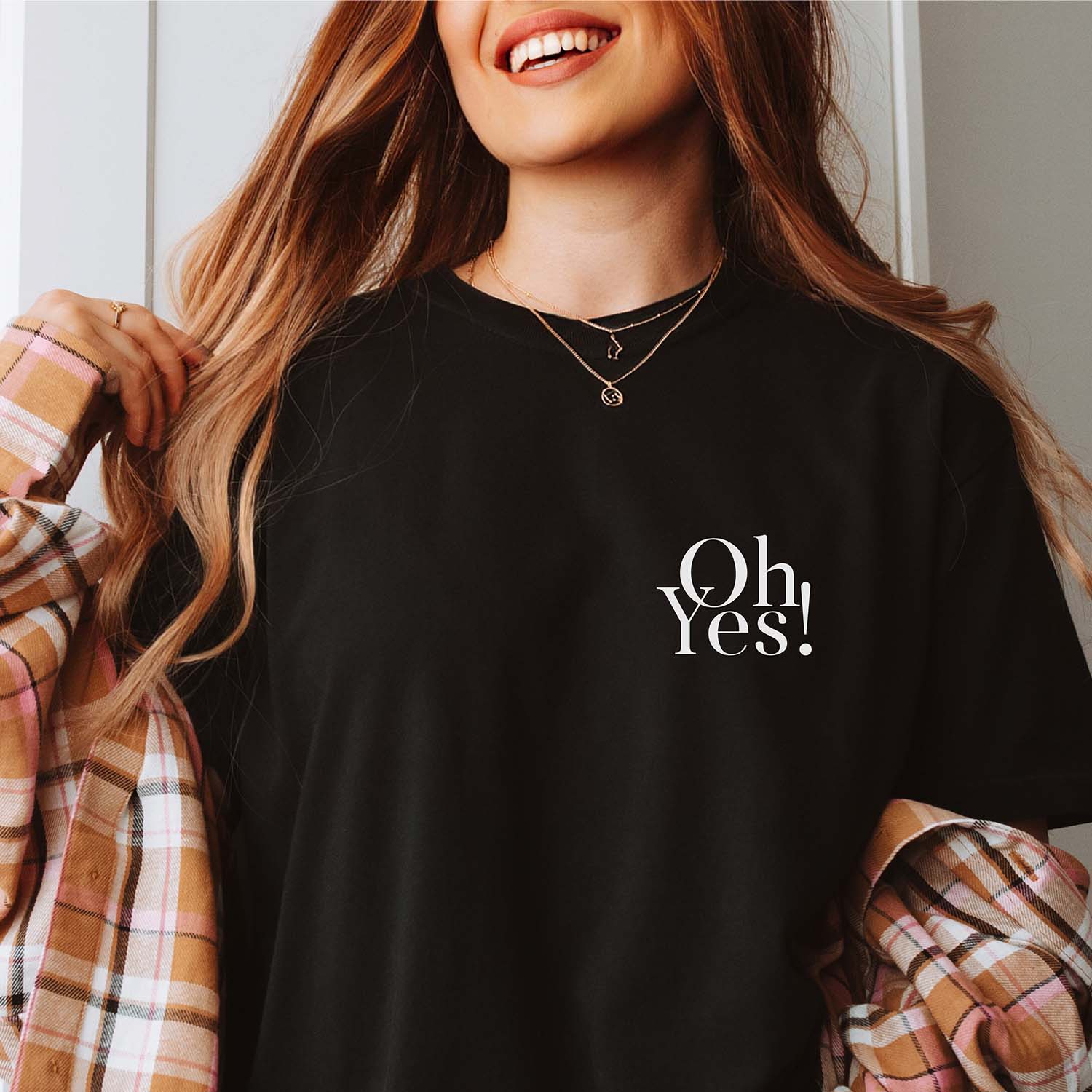 "Braut" T-Shirt "Oh Yes!" (schwarz)