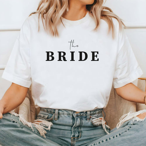 Braut T-Shirt "the BRIDE" für den Junggesellinnenabschied