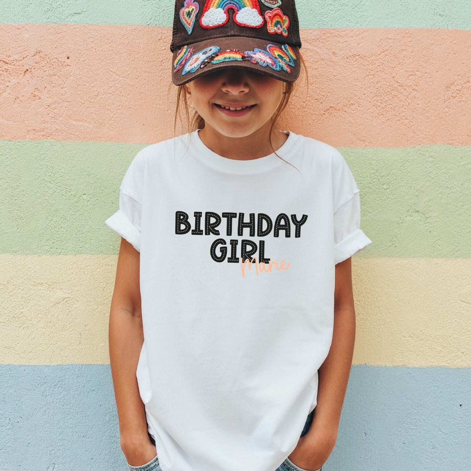 Geburtstag T-Shirt für Mädchen "Birthday Girl (mit Name)"