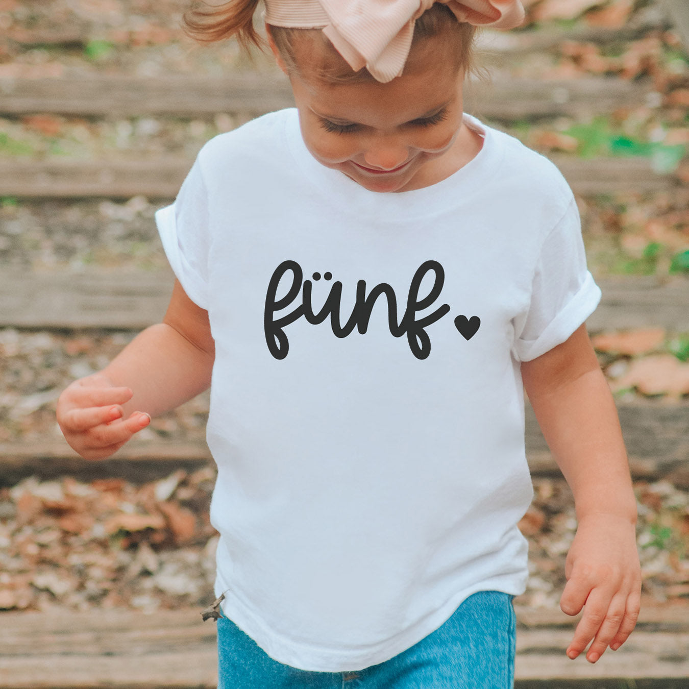 Geburtstagsshirt "fünf ♥" für den 5. Geburtstag