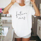 Geschenk Braut: T-Shirt (weiß) "future mrs." für Getting Ready Shooting