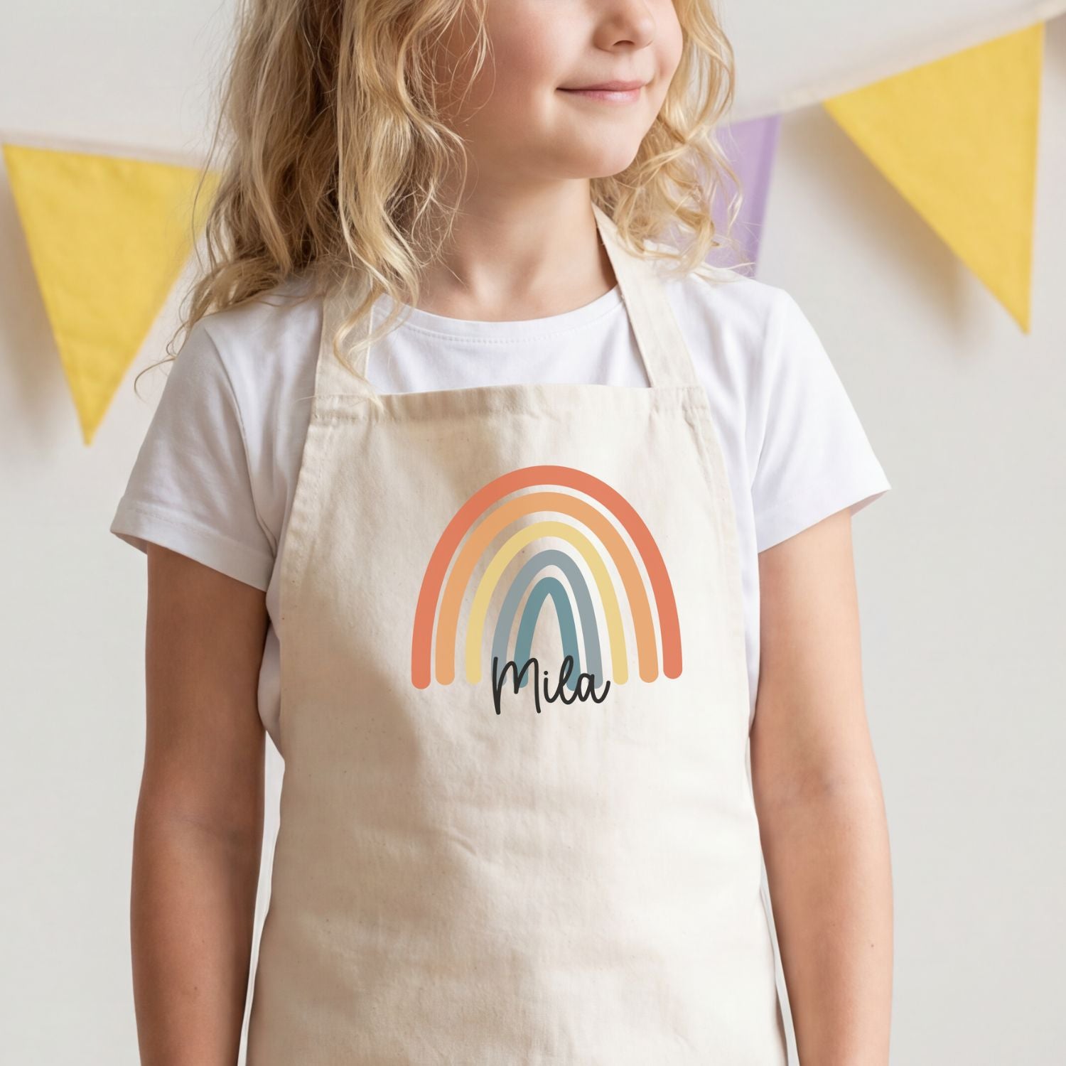 Geschenk Einschulung: Kinderschürze (personalisiert mit Name)