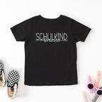 Geschenk zur Einschulung: T-Shirt (schwarz) mit Name des Schulkindes