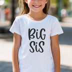 Geschenk zur Geburt des Geschwisterchens: T-Shirt mit „BiG Sis“ Aufdruck für die große Schwester