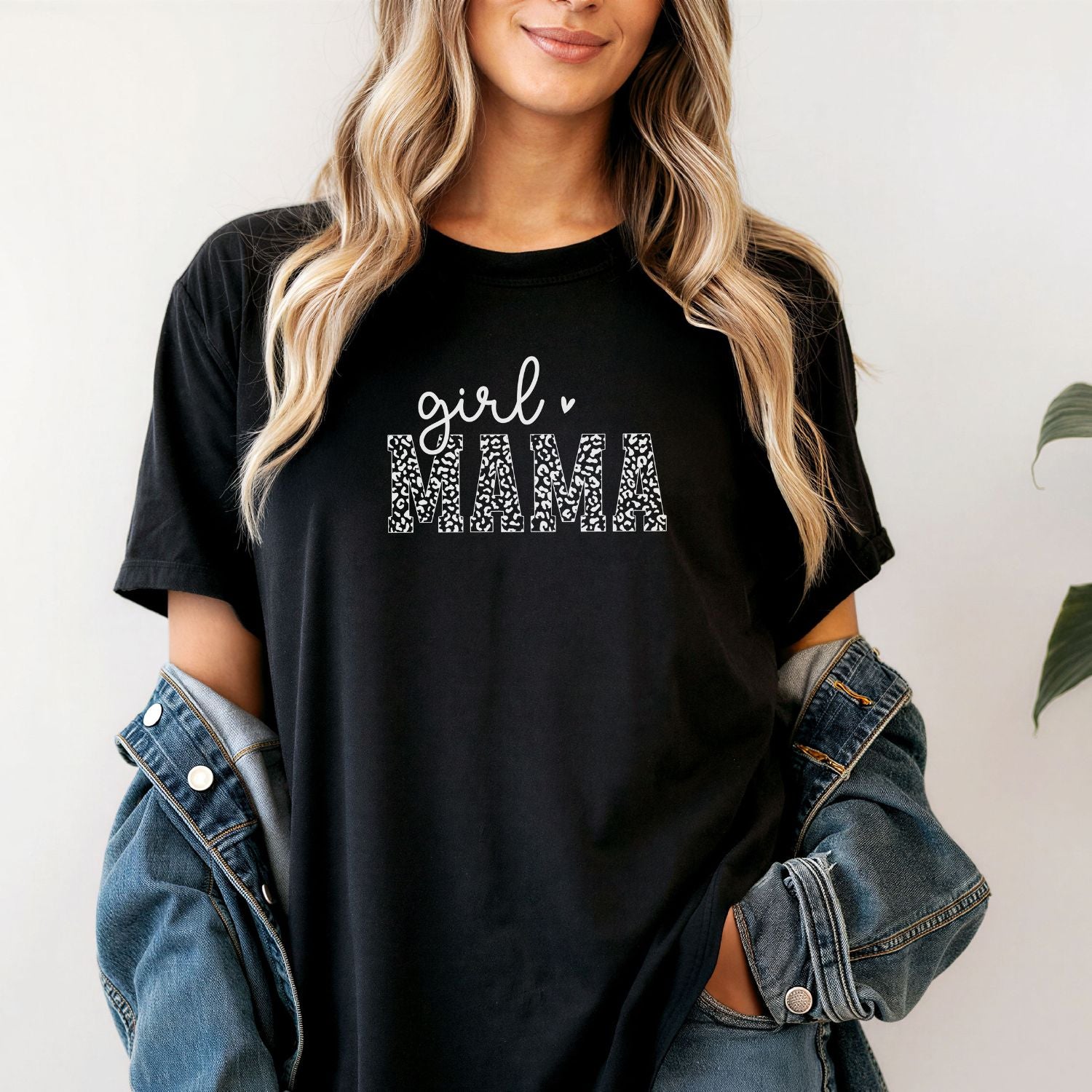 Mama T-Shirt (schwarz) "girl ♥ MAMA", #Geschenk Muttertag