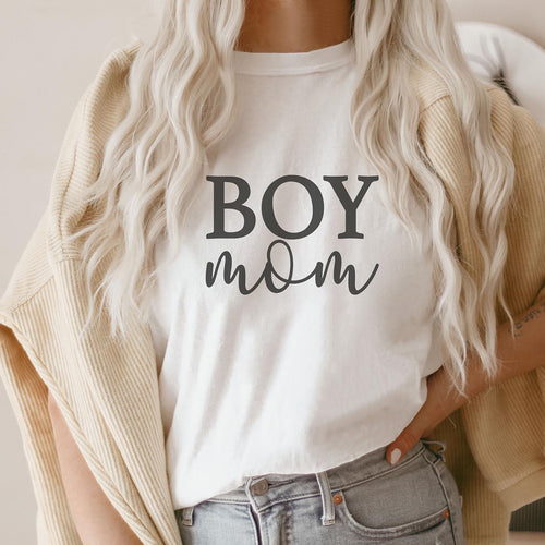 Geschenk Mama (Junge): T-Shirt "Boy Mom"