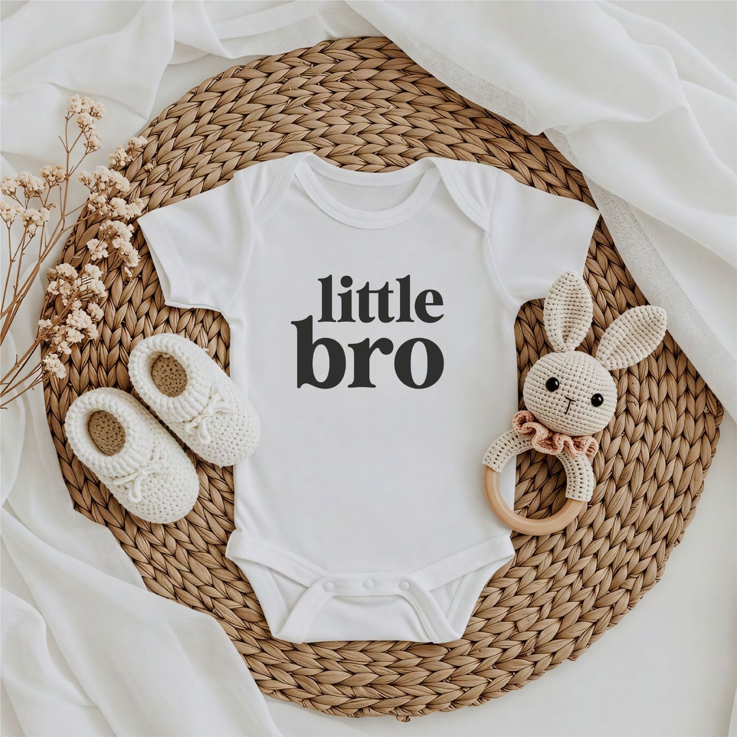 Geschwister-Babybody "little bro" (kleiner Bruder), Design No.6