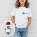 Geschwister T-Shirt (Rückseite: "big Sis", Vorn: Name)