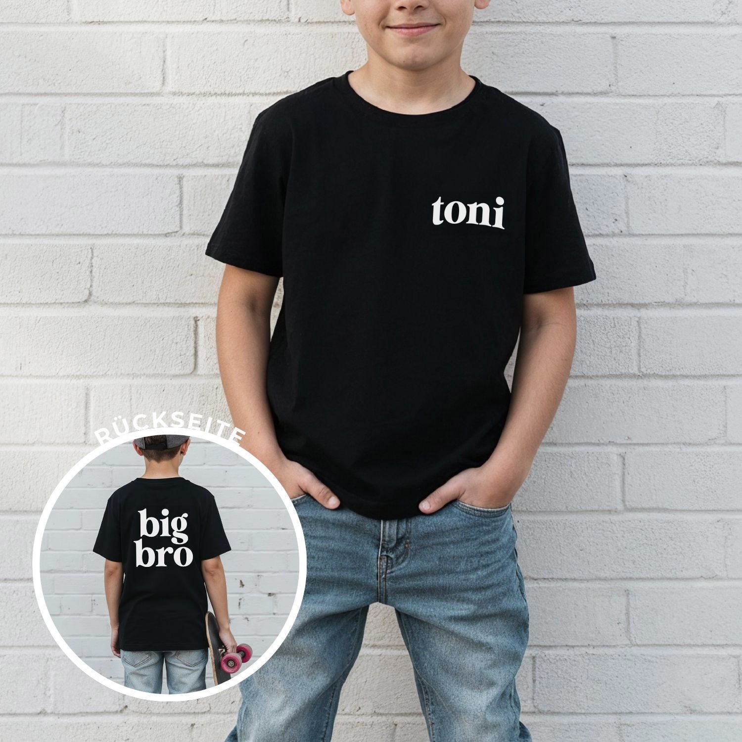 Geschwister T-Shirt (Rückseite: 