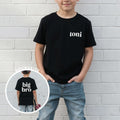 Geschwister T-Shirt (Rückseite: "big bro", Vorn: Name)