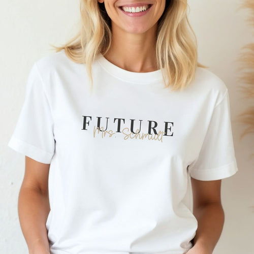 JGA T-Shirt füt die Braut "Future Mrs. (personalisiert), #Geschenk
