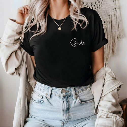 JGA T-Shirt "Bride" (schwarz, Design #7)