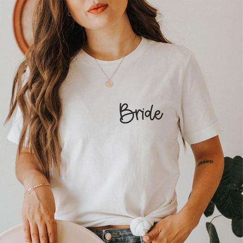 JGA T-Shirt "Bride" (weiß)