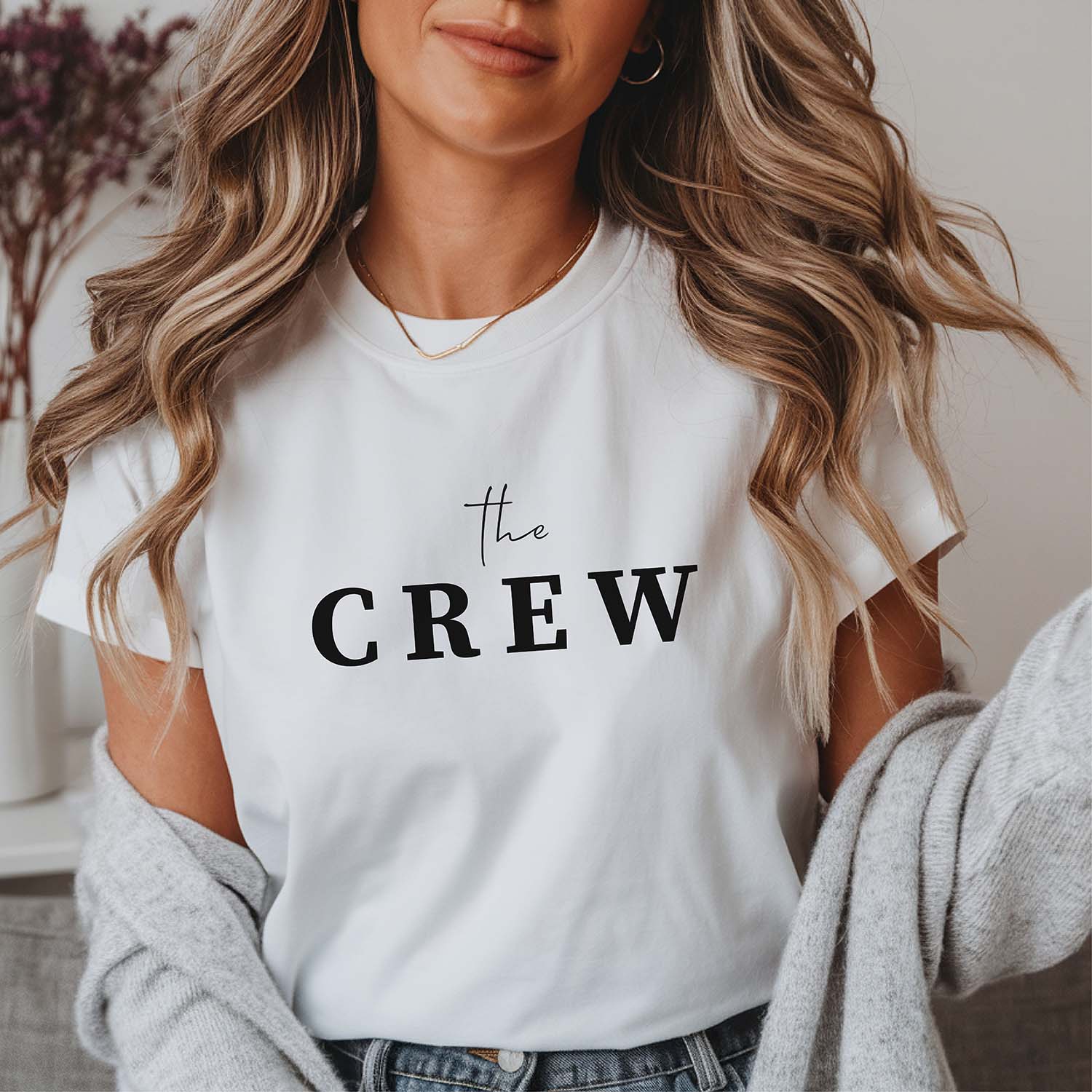 JGA T-Shirt "the CREW" für den Junggesellinnnenabschied