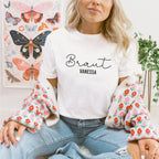 JGA T-Shirt "Braut" (weiß, personalisiert mit Name der Braut)
