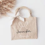 Jutetasche (personalisiert) für Ostergeschenk 