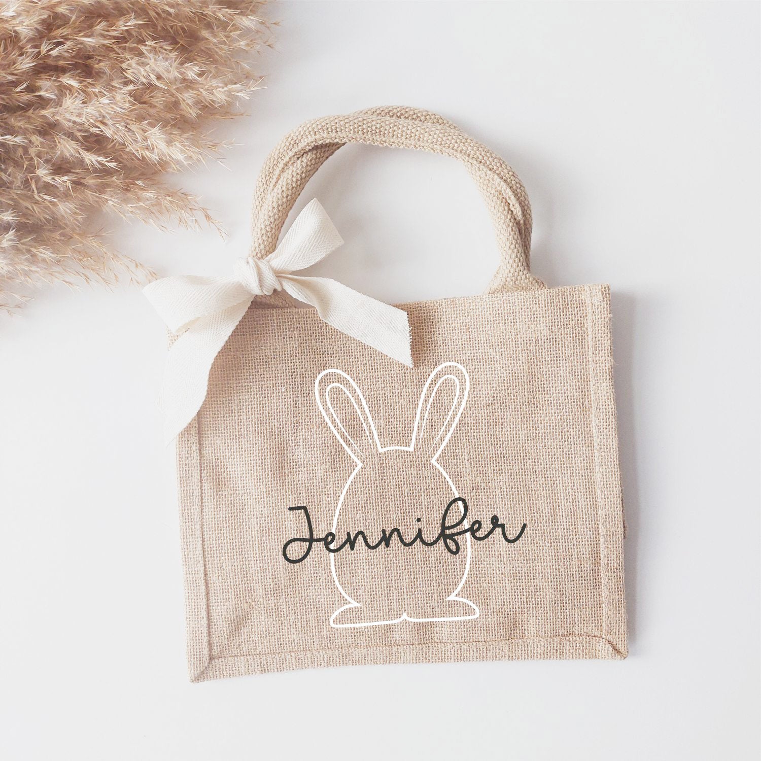Jutetasche (personalisiert) für Ostergeschenk 