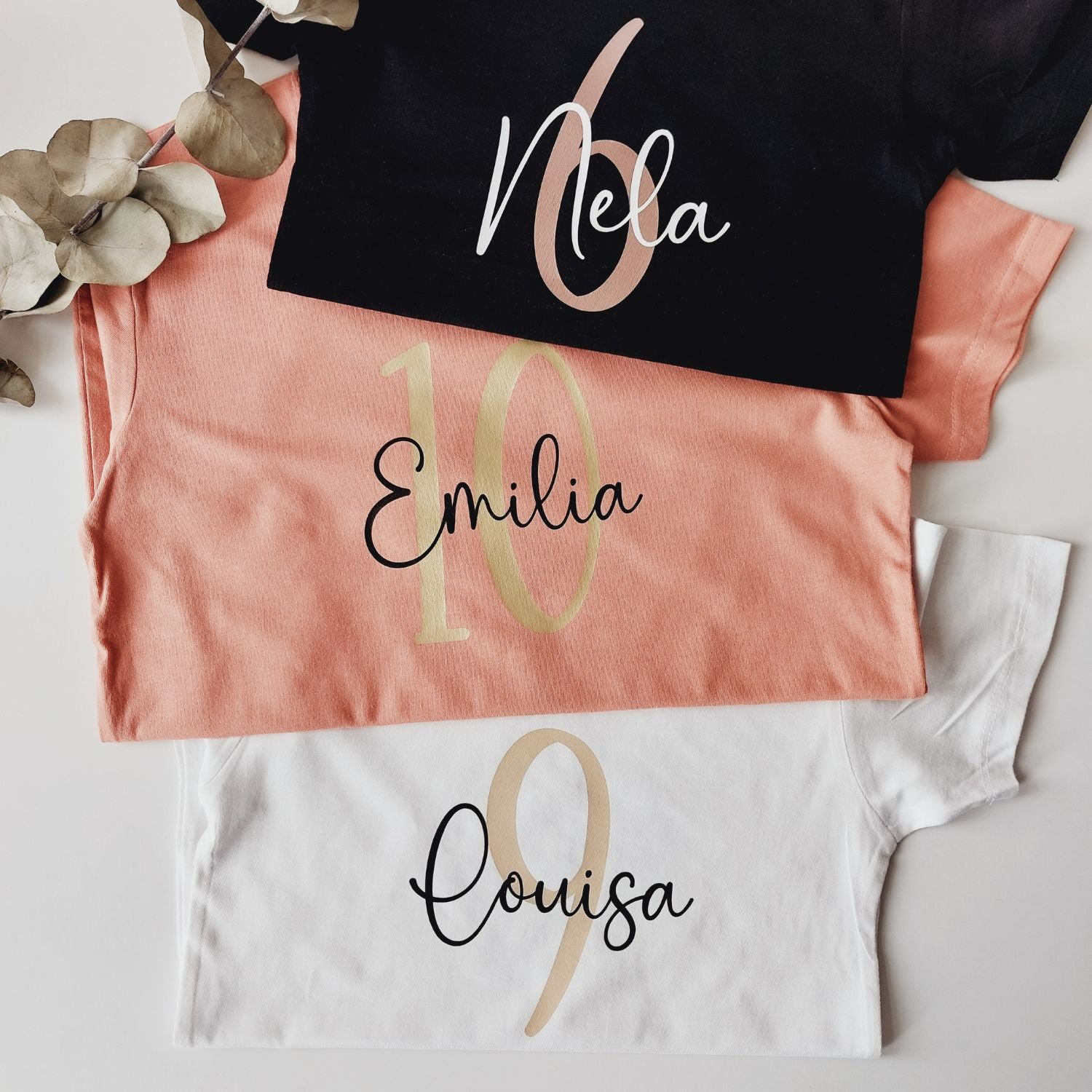 Fertig produzierte Geburtstagsshirts für Kinder (mit Name und Alter personalisiert), Bild 1