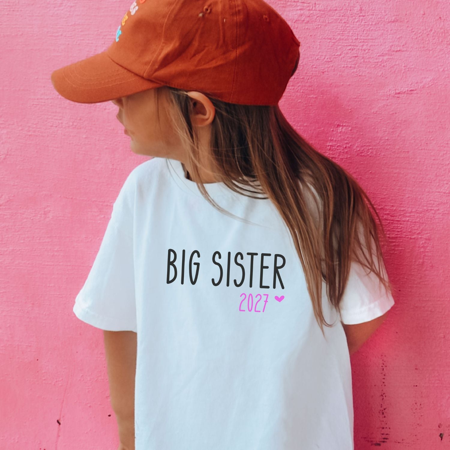 Kinder-Shirt "BIG SISTER (+ Jahresangabe)", #Geschenk große Schwester