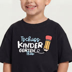 Kinder T-Shirt (Junge) "Tschüss KINDERGARTEN" mit Name #Nahaufnahme