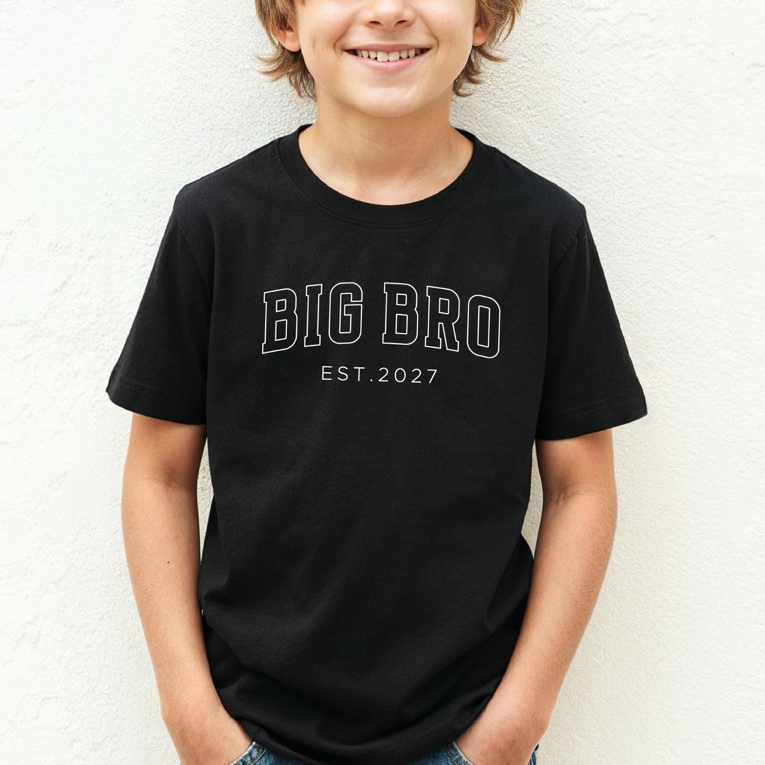 Geschwister T-Shirt "BIG BRO" mit Jahresangabe/ Jahreszahl