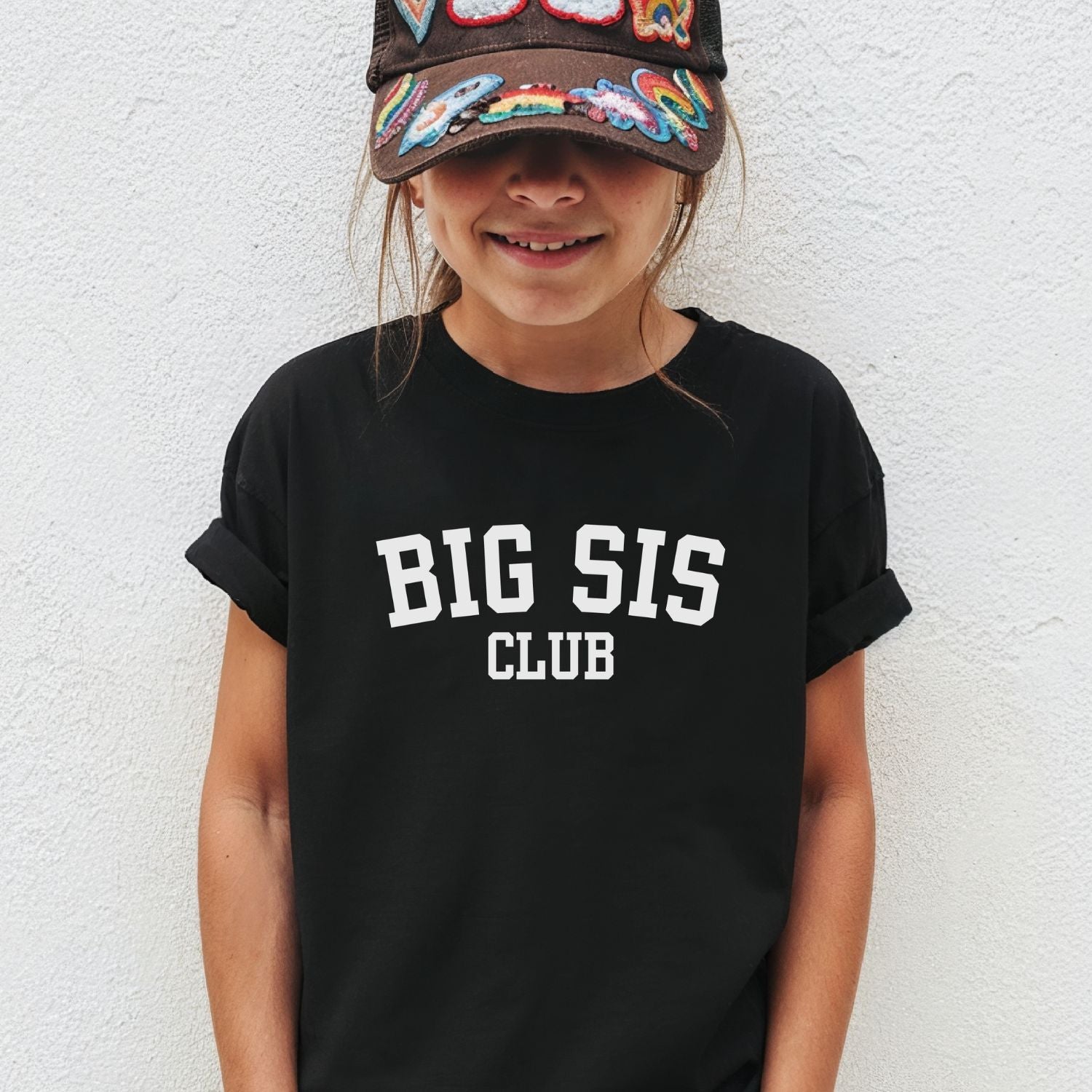 Geschwister-Shirt "BIG SIS CLUB" (Geschenk für die große Schwester)