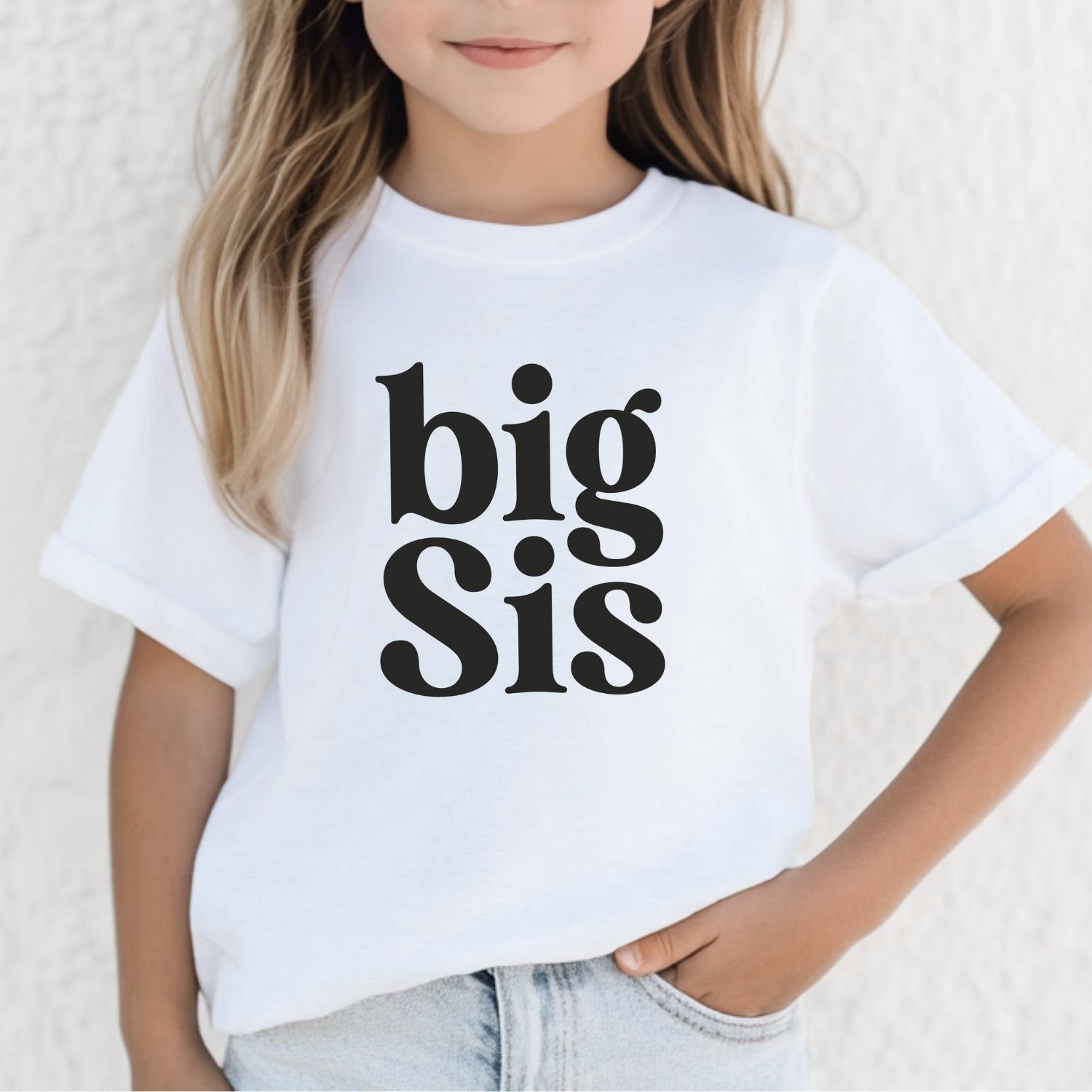Kinder T-Shirt „big sis“ für die große Schwester