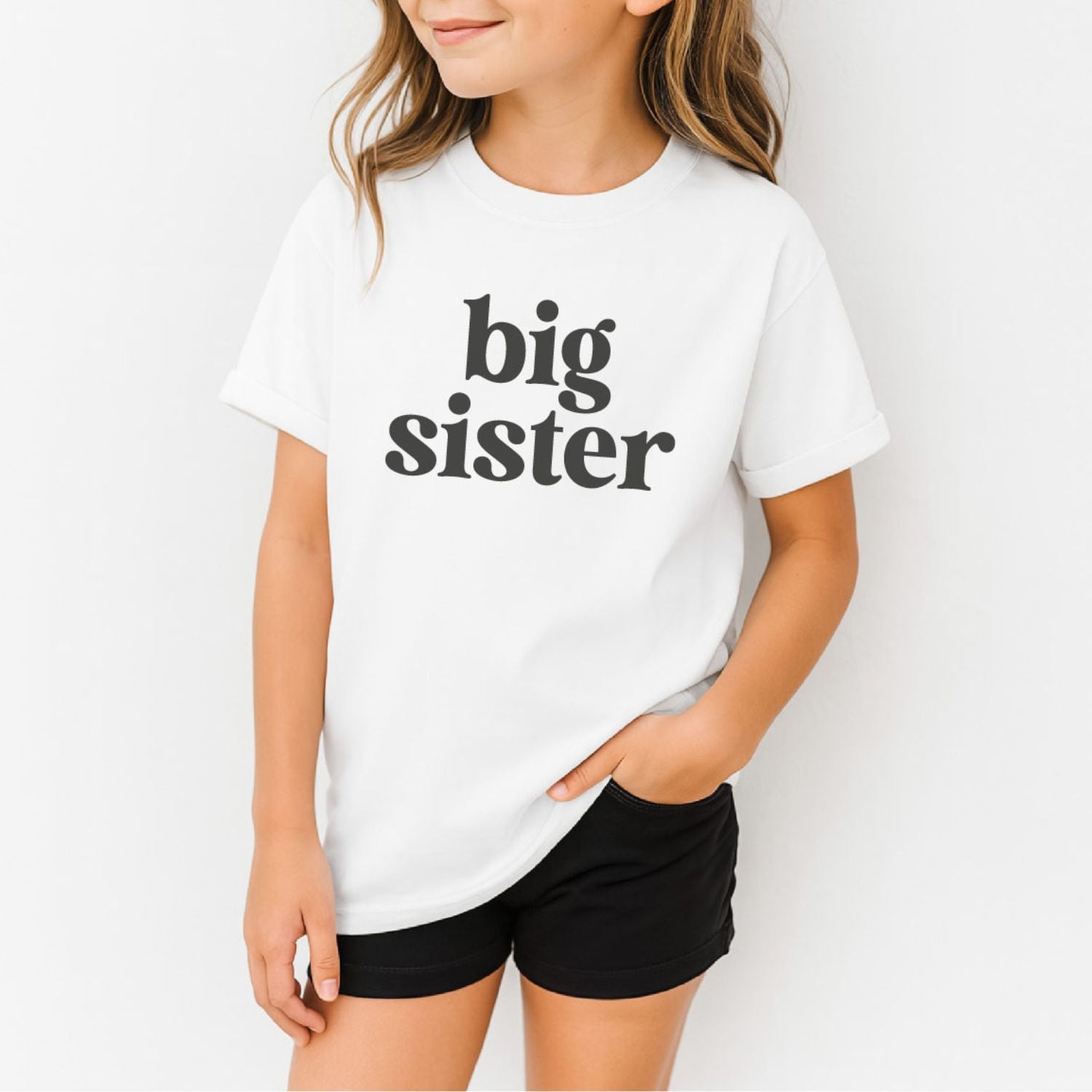 Kinder T-Shirt „big sister“ für die große Schwester