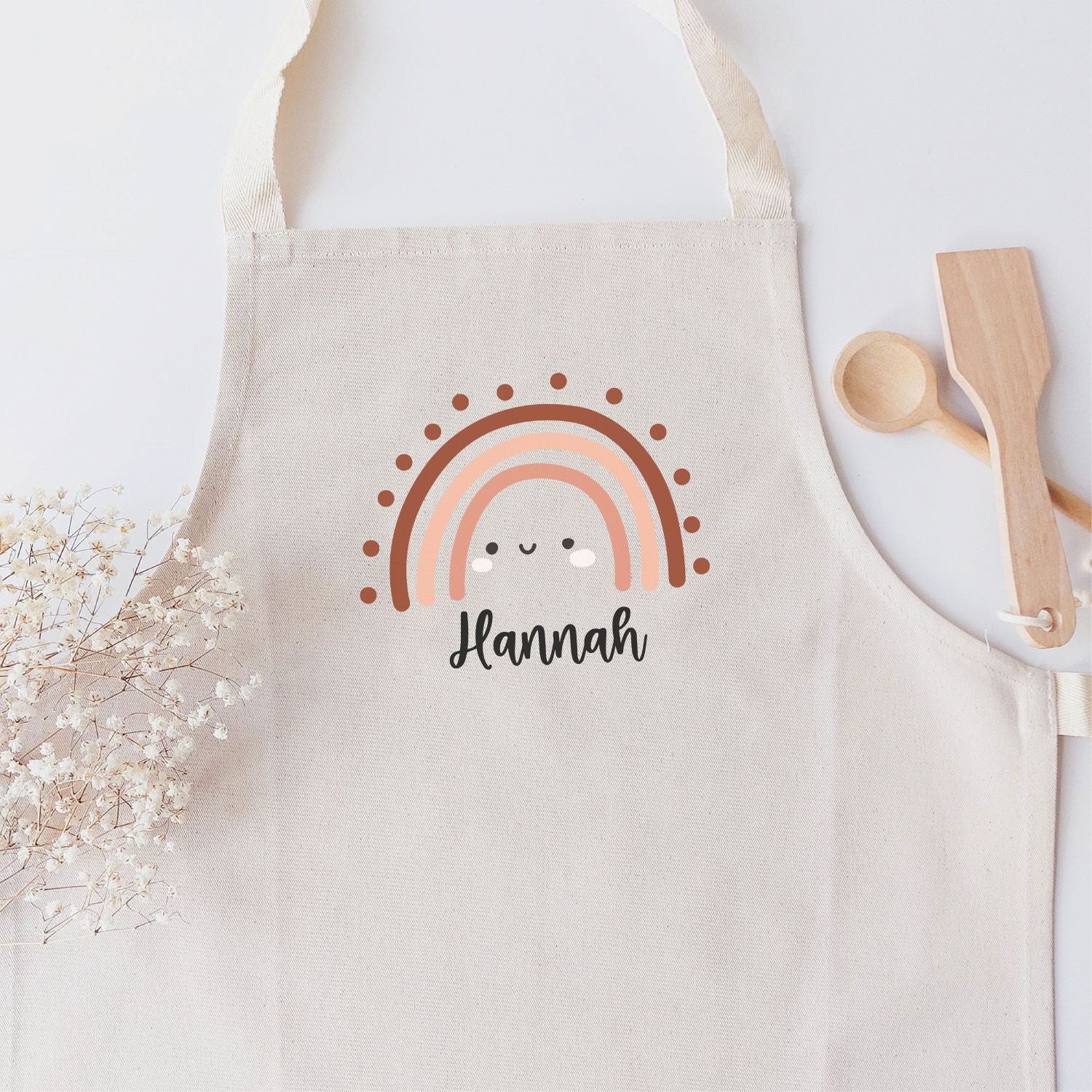 Kinderschürze (personalisiert mit Name), Regenbogen No. 3
