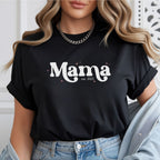 Geschenk Muttertag: "MAMA" T-Shirt (schwarz) mit Jahresangabe