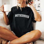 Mama-Shirt "MOTHERHOOD", schwarz
