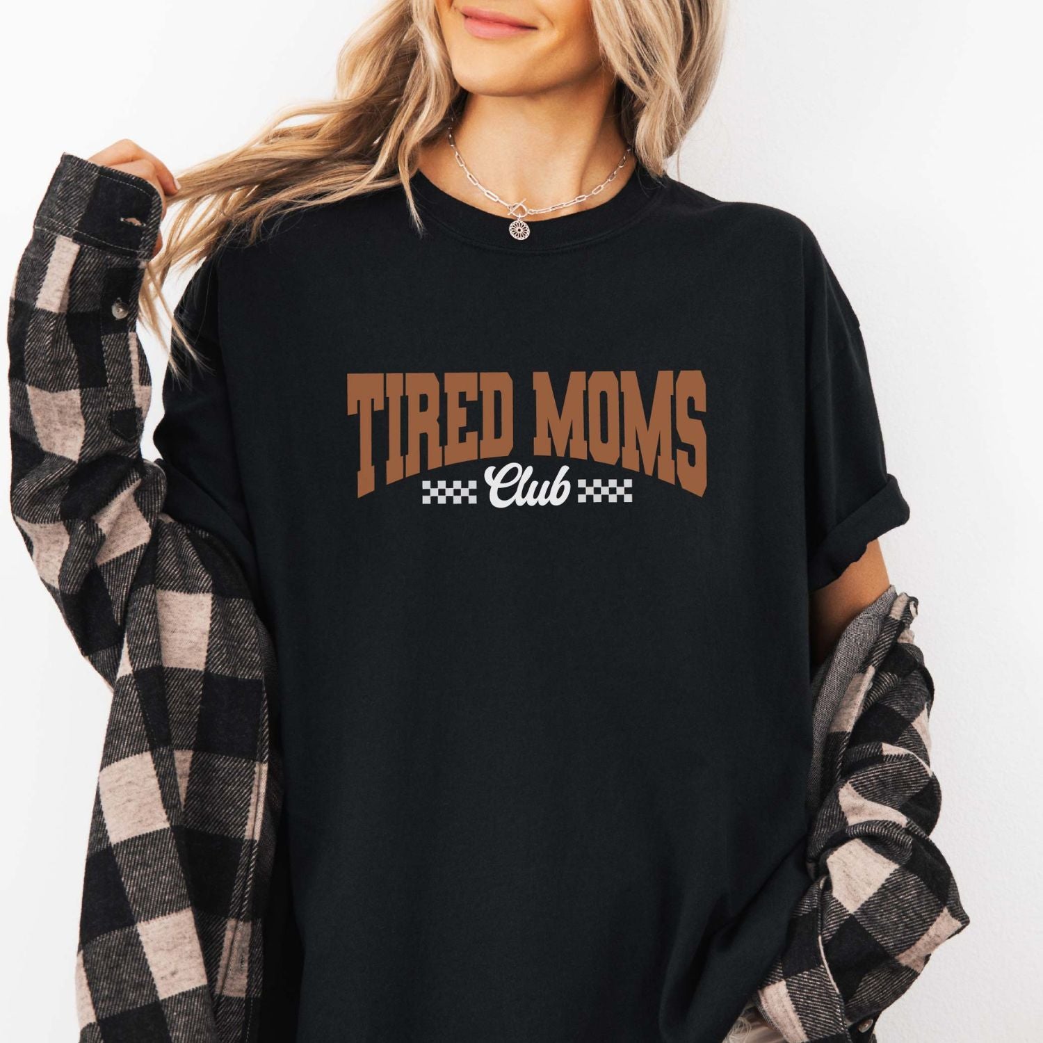 Mama-Shirt "TIRED MOMS Club" (schwarz), #Geschenk Muttertag