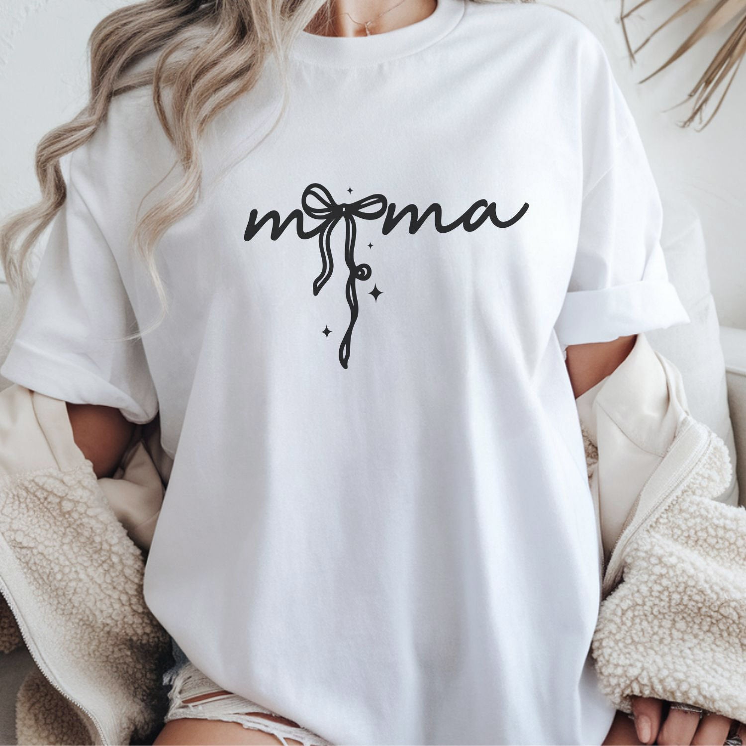 Mama T-Shirt (weiß) mit Aufdruck: 