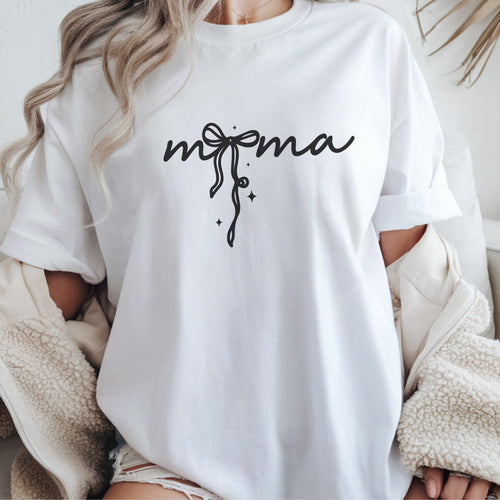 Mama T-Shirt (weiß) mit Aufdruck: "M𐙚MA"