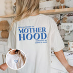 Mama T-Shirt mit großen Rückenaufdruck: "MOTHER HOOD" als Geschenk für die Mama