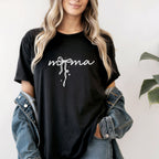 Mama T-Shirt (schwarz) mit Aufdruck: "M𐙚MA"
