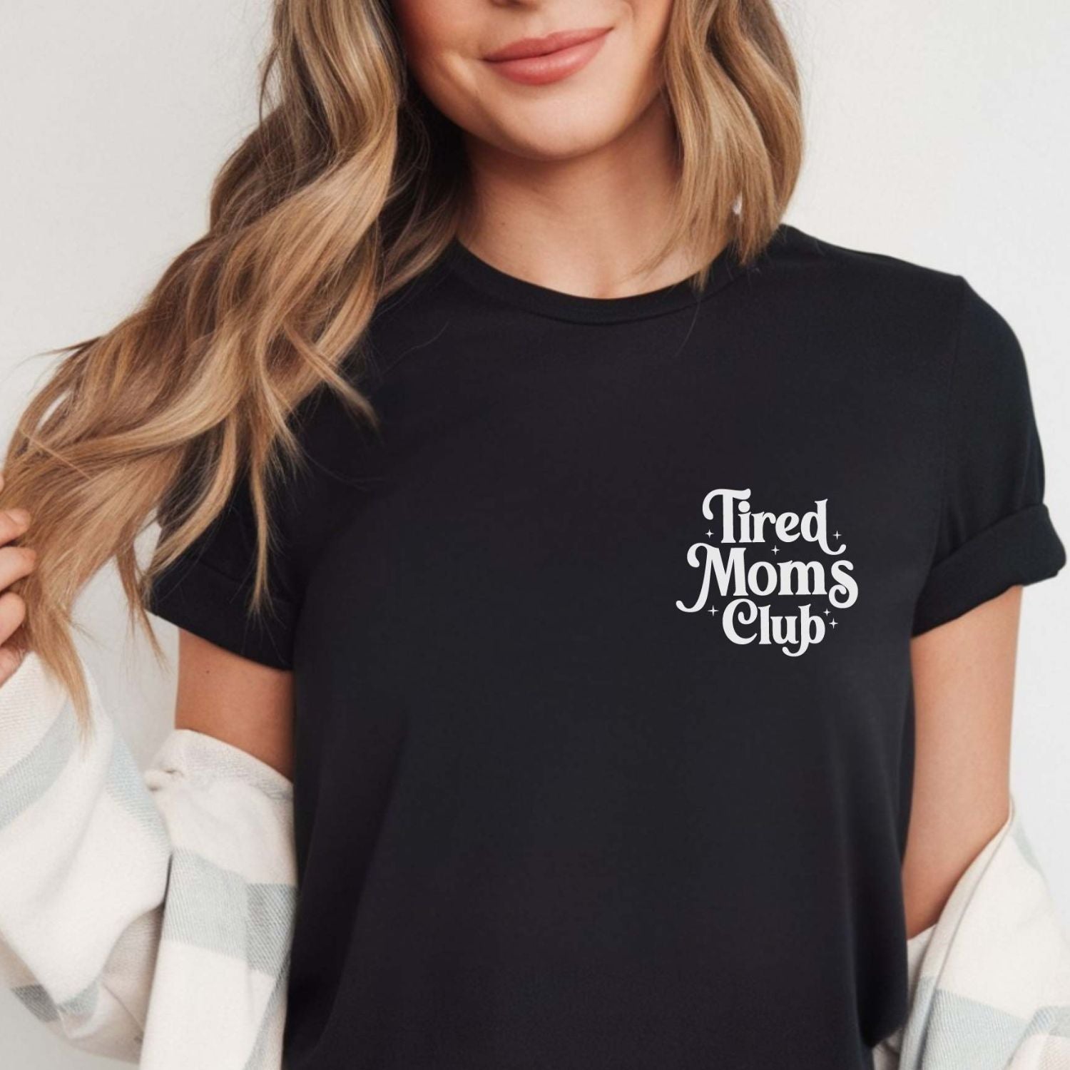 Mama T-Shirt "Tired Moms Club" (schwarz), #Geschenk Muttertag