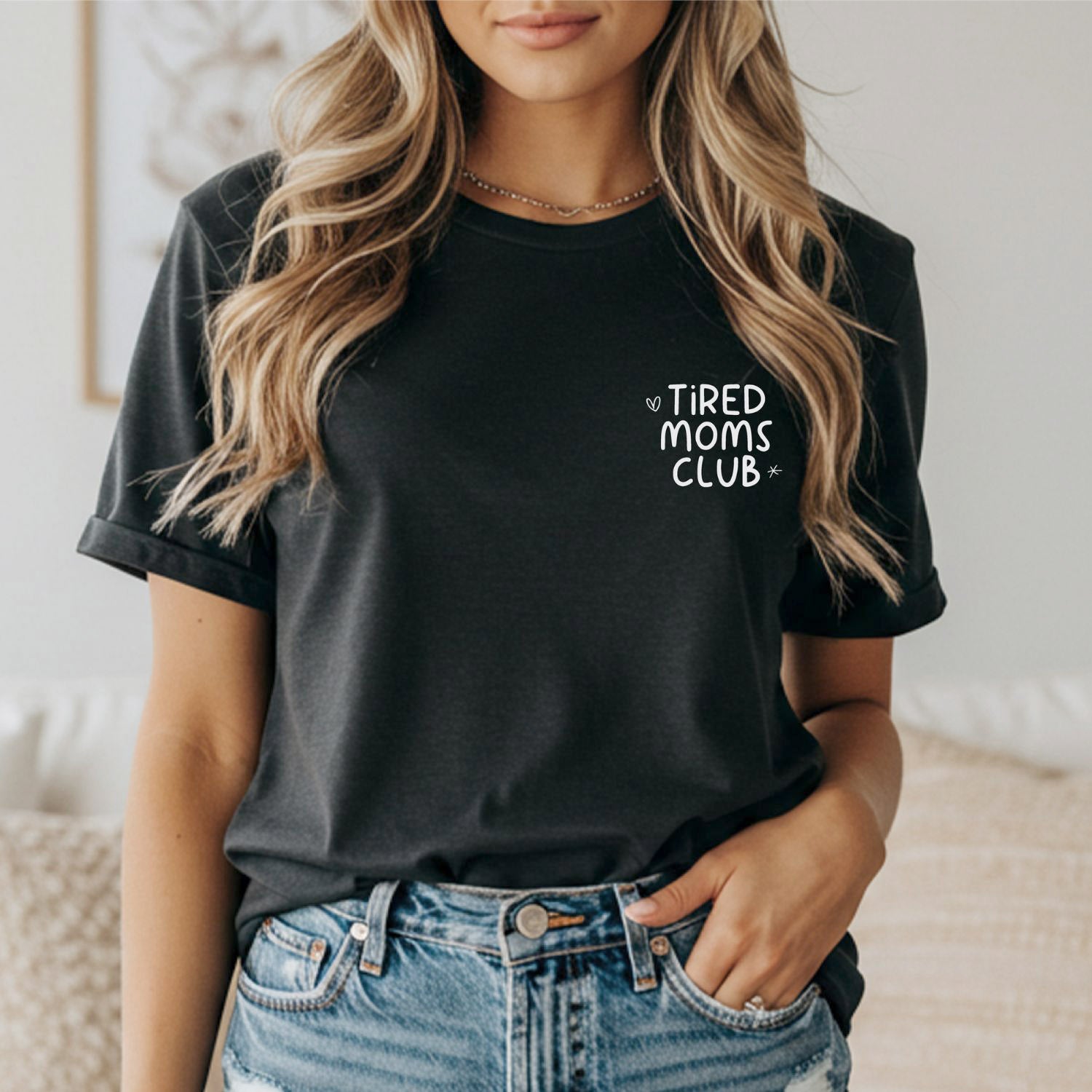 Mama T-Shirt (schwarz) "TIRED MOMS CLUB", #Geschenk Muttertag