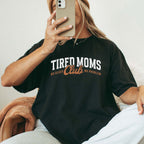 Mama T-Shirt (schwarz) "TIRED MOMS Club. No sleep - No problem", #Geschenk Muttertag