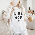 Mama T-Shirt (weiß) "GIRL MOM ♥", #Geschenk Geburtstag