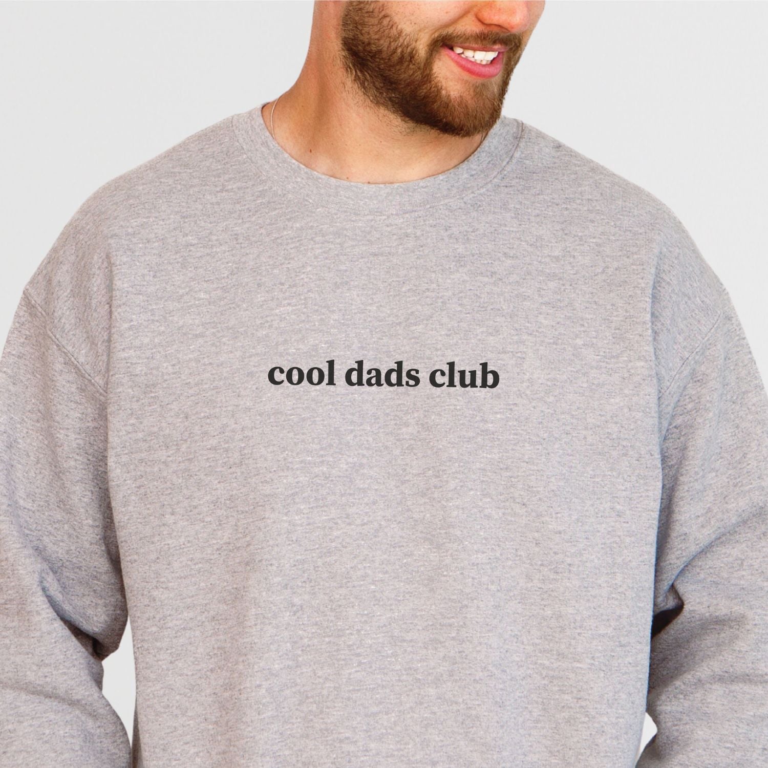 Papa-Pullover "cool dads club" (grau-meliert)